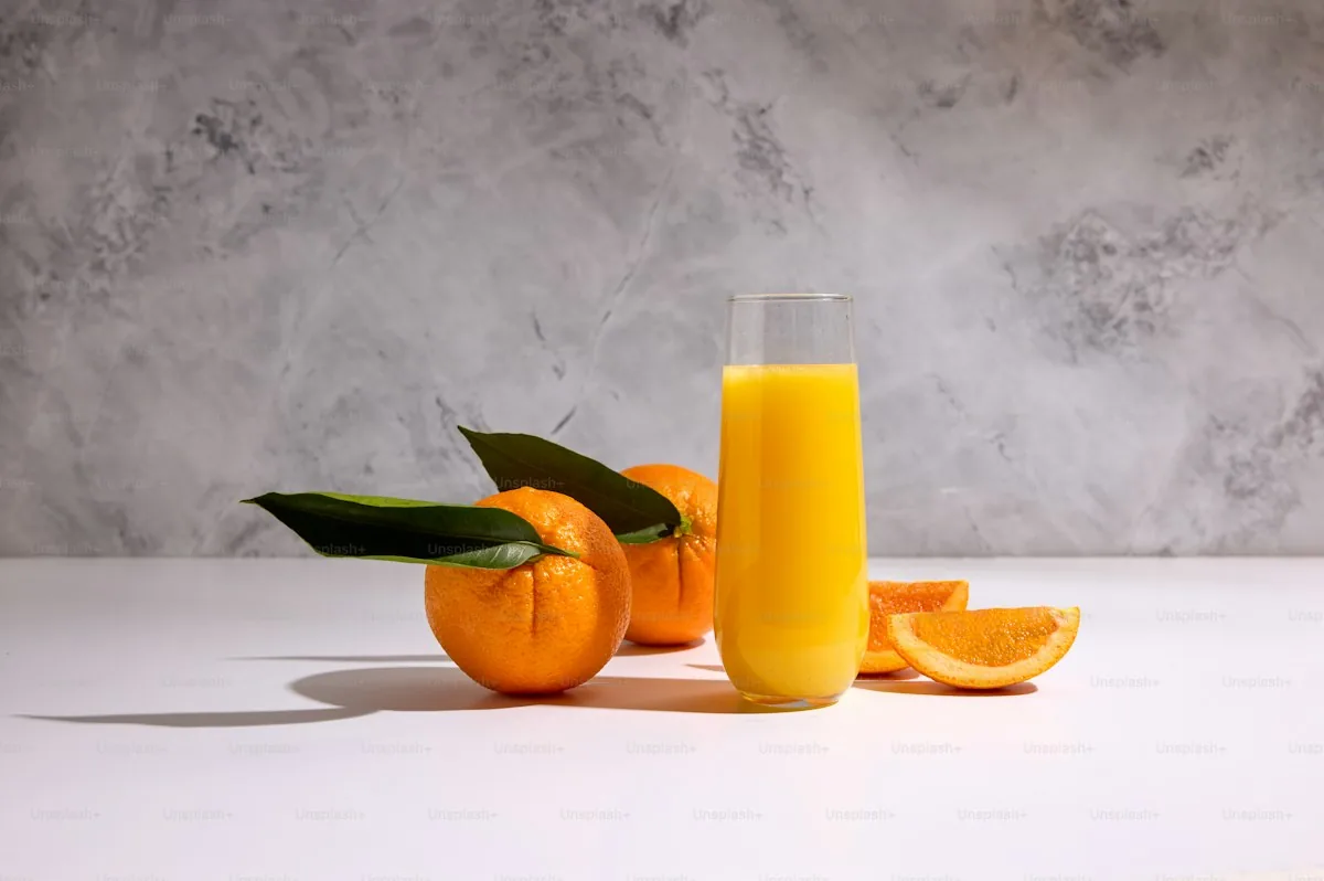 Glass of orange juice