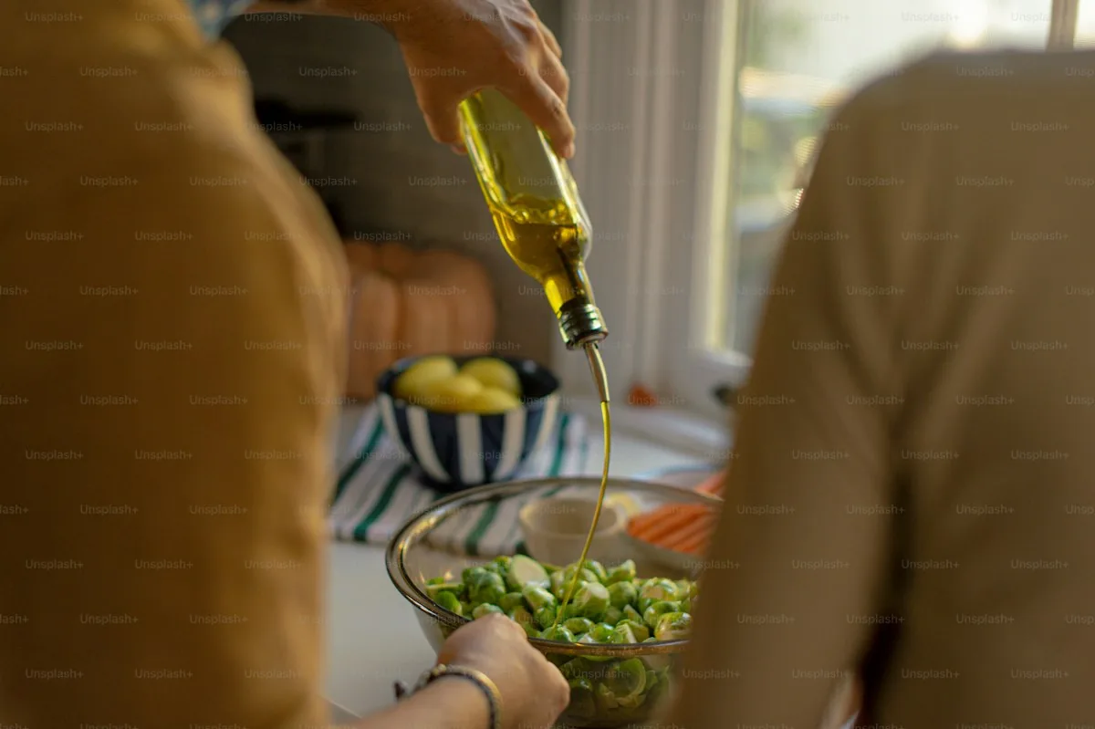 Olive oil being poured
