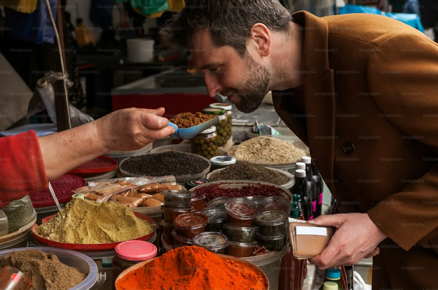 Spices at an origin market