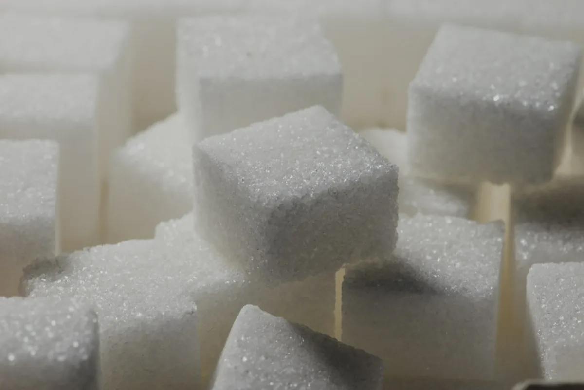 White sugar cubes